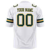 Custom White Kelly Green Solid Colour Football Jersey