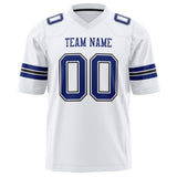 Custom White Royal Solid Colour Football Jersey