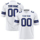 Custom White Royal Solid Colour Football Jersey