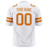 Custom White Orange Solid Colour Football Jersey