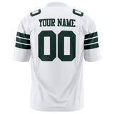 Custom White Green Solid Colour Football Jersey