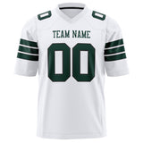 Custom White Green Solid Colour Football Jersey