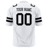 Custom White Black Solid Colour Football Jersey