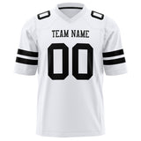 Custom White Black Solid Colour Football Jersey