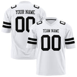 Custom White Black Solid Colour Football Jersey