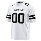 Custom White Black Solid Colour Football Jersey