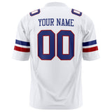 Custom White Royal Solid Colour Football Jersey