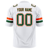 Custom White Kelly Green Solid Colour Football Jersey