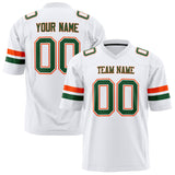 Custom White Kelly Green Solid Colour Football Jersey