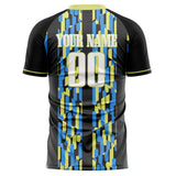 Custom Gray Yellow Pattern Soccer Jersey