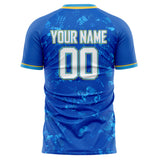 Custom Royal Gold Pattern Soccer Jersey