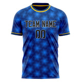 Custom Royal Gold Pattern Soccer Jersey