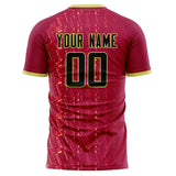 Custom Red Yellow Pattern Soccer Jersey