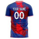 Custom Royal Red Pattern Soccer Jersey