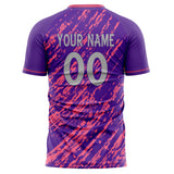 Custom Purple Pink Pattern Soccer Jersey