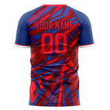 Custom Red Royal Pattern Soccer Jersey