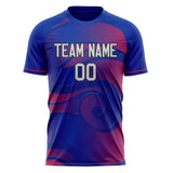 Custom Royal Red Pattern Soccer Jersey