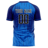 Custom Blue Royal Pattern Soccer Jersey