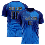 Custom Blue Royal Pattern Soccer Jersey