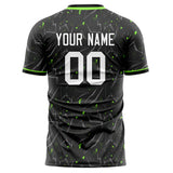 Custom Black White Pattern Soccer Jersey