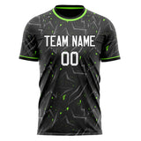 Custom Black White Pattern Soccer Jersey