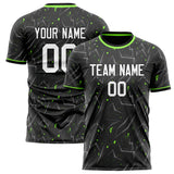 Custom Black White Pattern Soccer Jersey