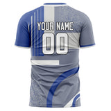 Custom Gray White Pattern Soccer Jersey