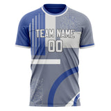 Custom Gray White Pattern Soccer Jersey