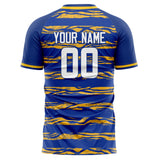 Custom Royal Gold Pattern Soccer Jersey