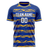 Custom Royal Gold Pattern Soccer Jersey