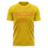 Custom Yellow Red Pattern Soccer Jersey