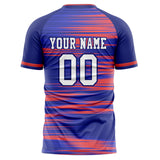 Custom Royal Red Pattern Soccer Jersey