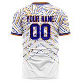 Custom White Royal Pattern Soccer Jersey