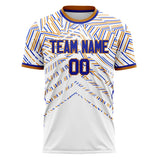 Custom White Royal Pattern Soccer Jersey