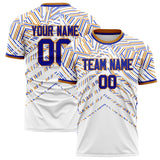 Custom White Royal Pattern Soccer Jersey