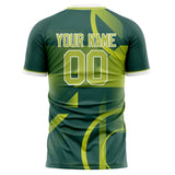 Custom Green White Pattern Soccer Jersey