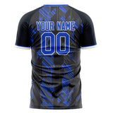 Custom Black Royal Pattern Soccer Jersey