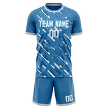 Custom Blue White GeometricalPattern Soccer Set