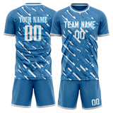 Custom Blue White GeometricalPattern Soccer Set