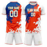 Custom White Red GeometricalPattern Soccer Set