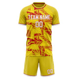 Custom Yellow Red GeometricalPattern Soccer Set