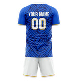 Custom Blue Navy GeometricalPattern Soccer Set