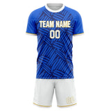 Custom Blue Navy GeometricalPattern Soccer Set
