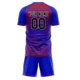 Custom Blue Red GeometricalPattern Soccer Set