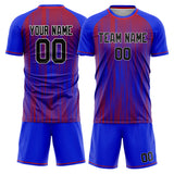 Custom Blue Red GeometricalPattern Soccer Set