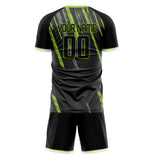 Custom Gray Teal GeometricalPattern Soccer Set