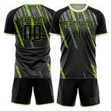 Custom Gray Teal GeometricalPattern Soccer Set