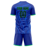 Custom Blue Teal GeometricalPattern Soccer Set