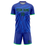 Custom Blue Teal GeometricalPattern Soccer Set