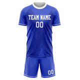 Custom Blue White GeometricalPattern Soccer Set